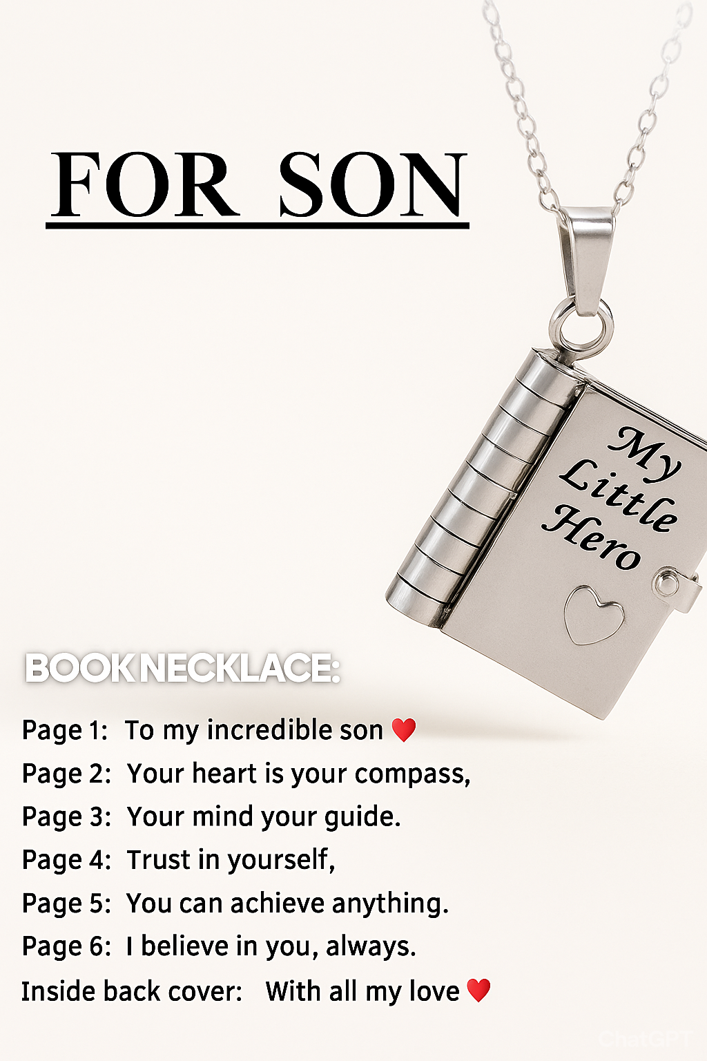 Book Necklace - The Family's Place