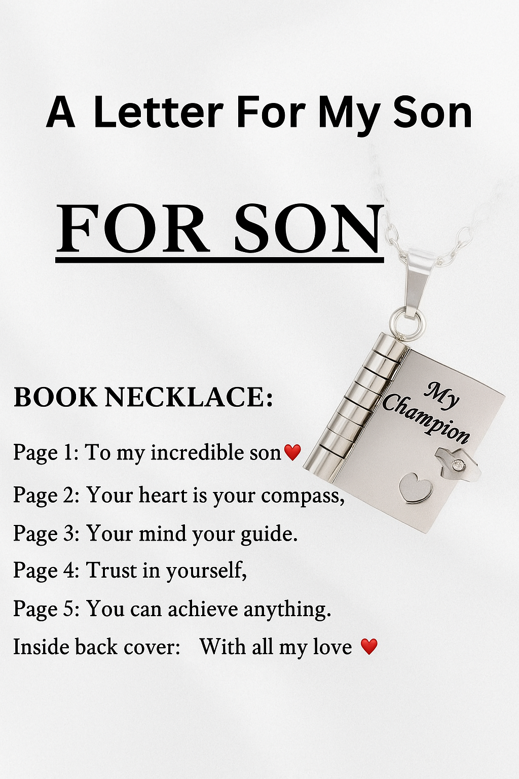 Book Necklace - The Family's Place