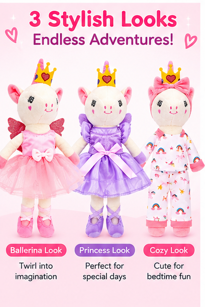 TwinkleTutu™ Unicorn Ballet Plush Doll 🦄🩰