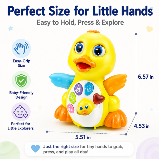 WaddleWonder™ Musical Crawling Duck