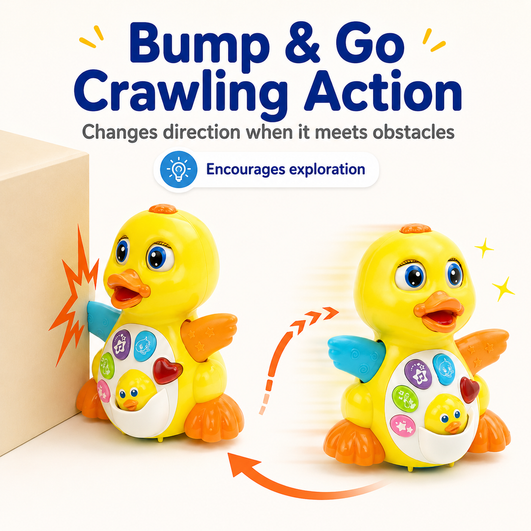WaddleWonder™ Musical Crawling Duck