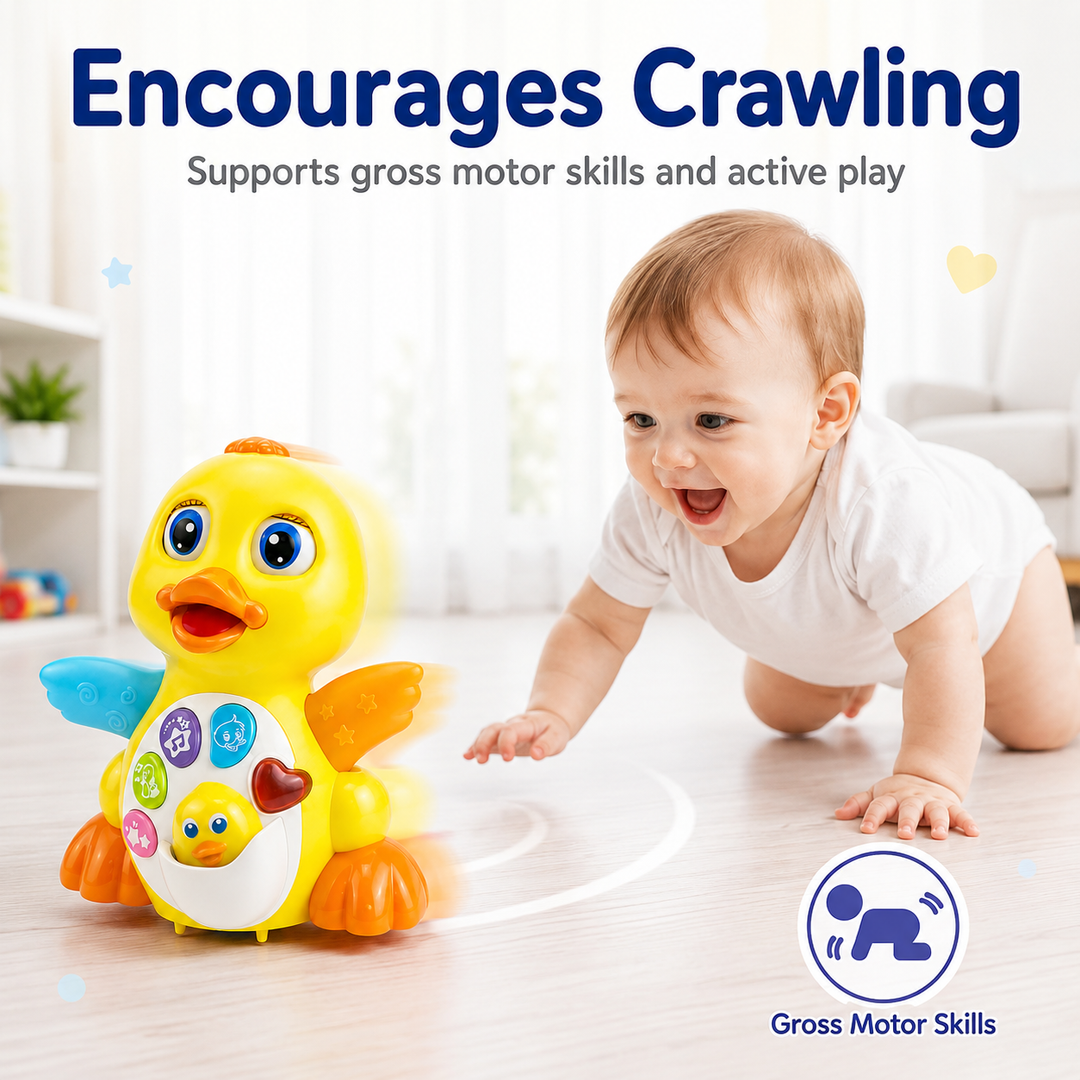 WaddleWonder™ Musical Crawling Duck