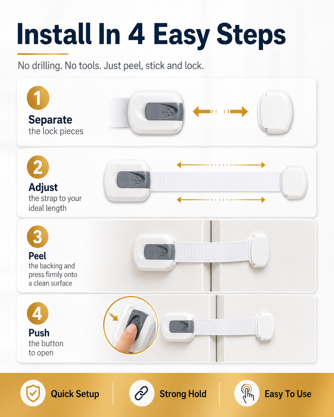 SafeSnap™ Child Safety Locks