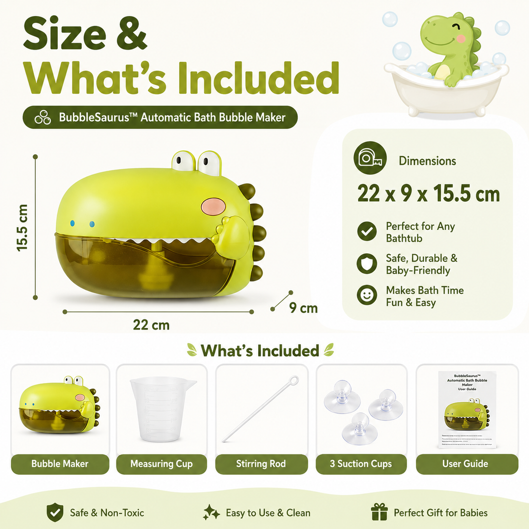BubbleSaurus™ Automatic Bath Bubble Maker