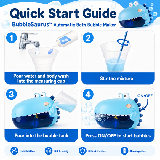 BubbleSaurus™ Automatic Bath Bubble Maker