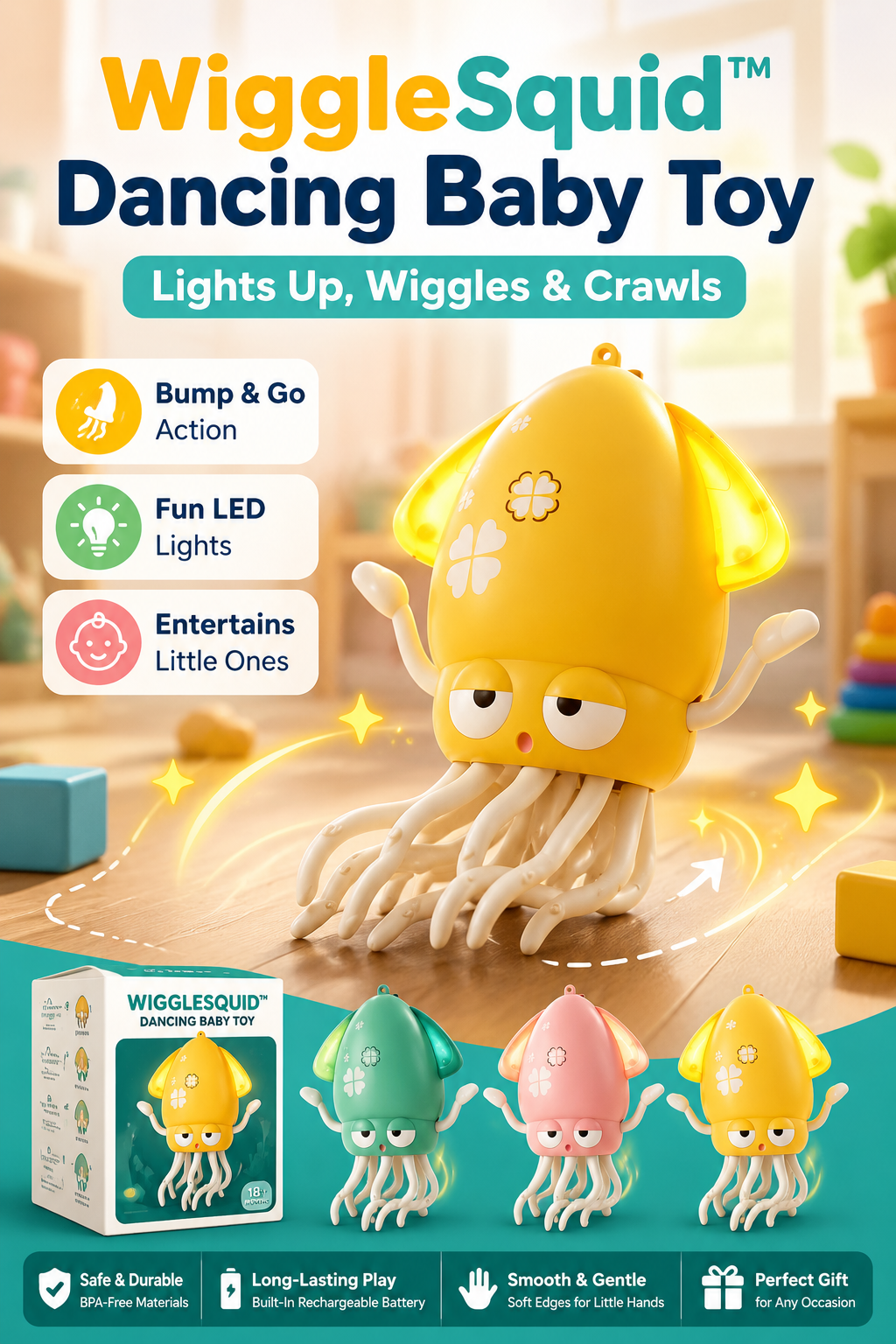 WiggleSquid™ Dancing Baby Toy