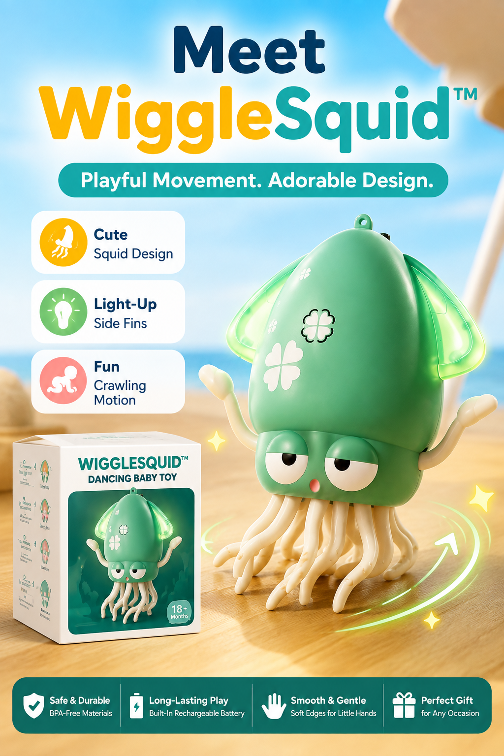 WiggleSquid™ Dancing Baby Toy
