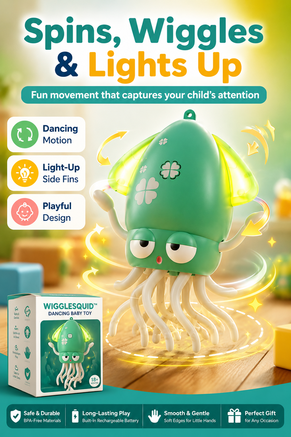 WiggleSquid™ Dancing Baby Toy