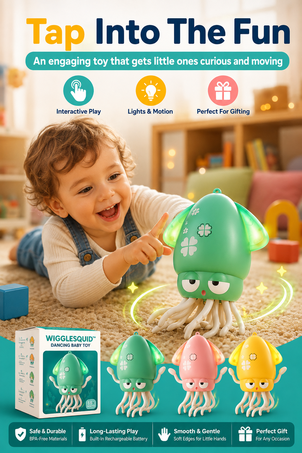 WiggleSquid™ Dancing Baby Toy