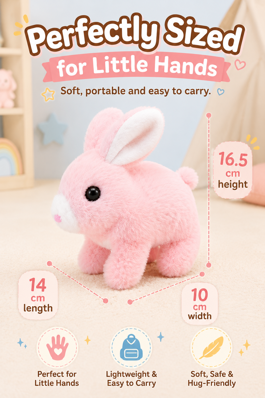 HopBunny™ Interactive Walking Plush Toy 🐰✨
