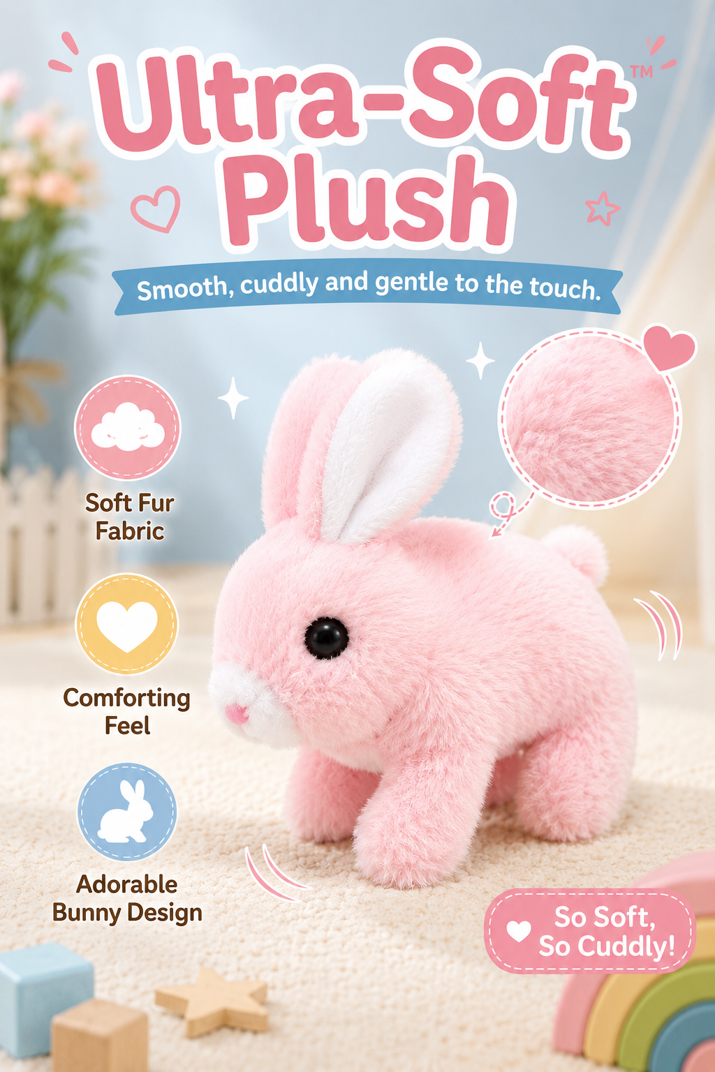 HopBunny™ Interactive Walking Plush Toy 🐰✨