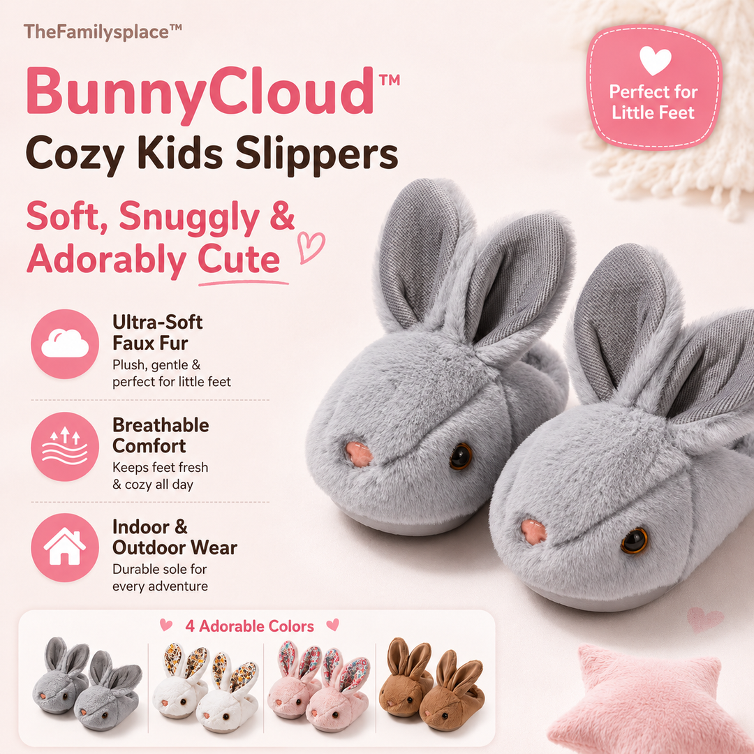 BunnyCloud™ Cozy Kids Slippers