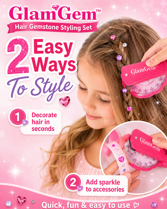 GlamGem™ Hair Gemstone Styling Set