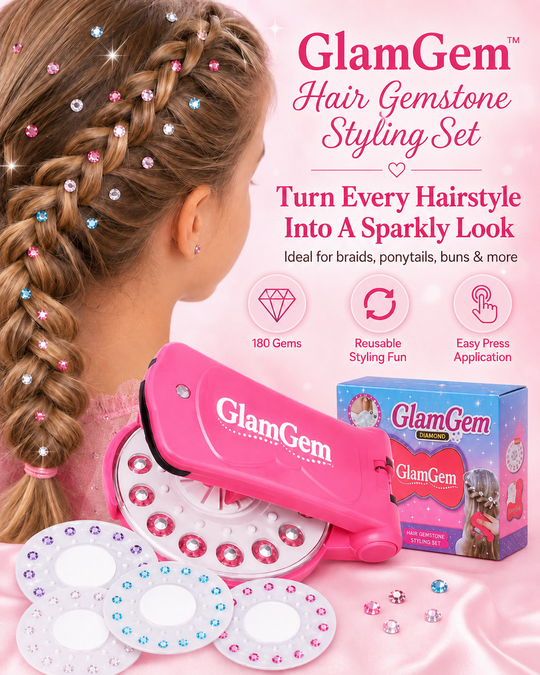 GlamGem™ Hair Gemstone Styling Set