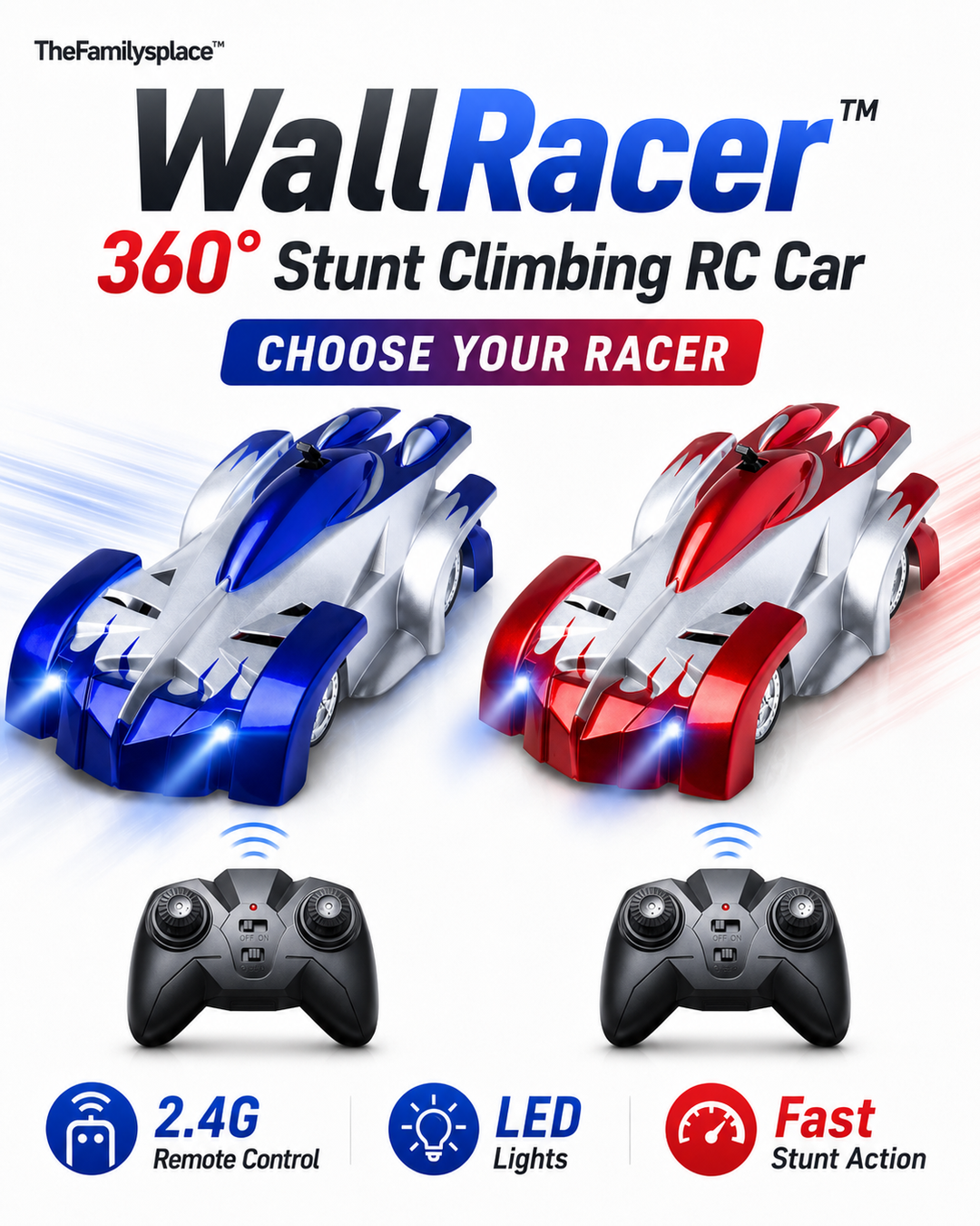 WallRacer™ 360° Stunt Climbing RC Car