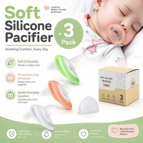 LullaBite™- BPA-Free Silicone Baby Pacifier & Teether