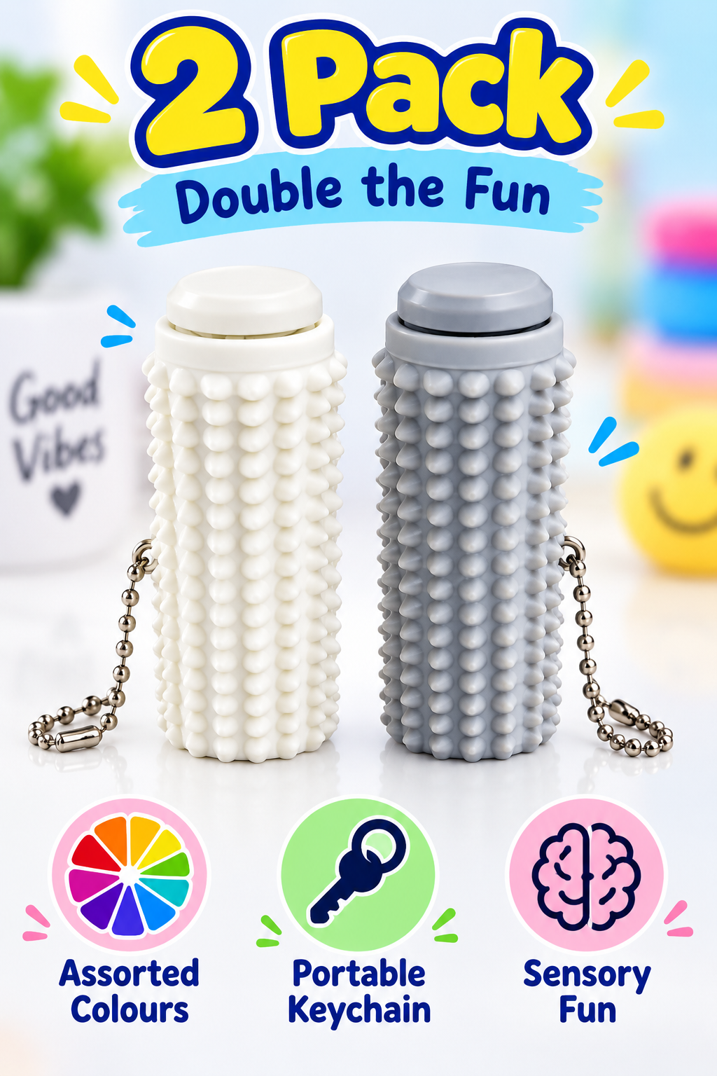 TactiRoll™ Sensory Fidget Keychain