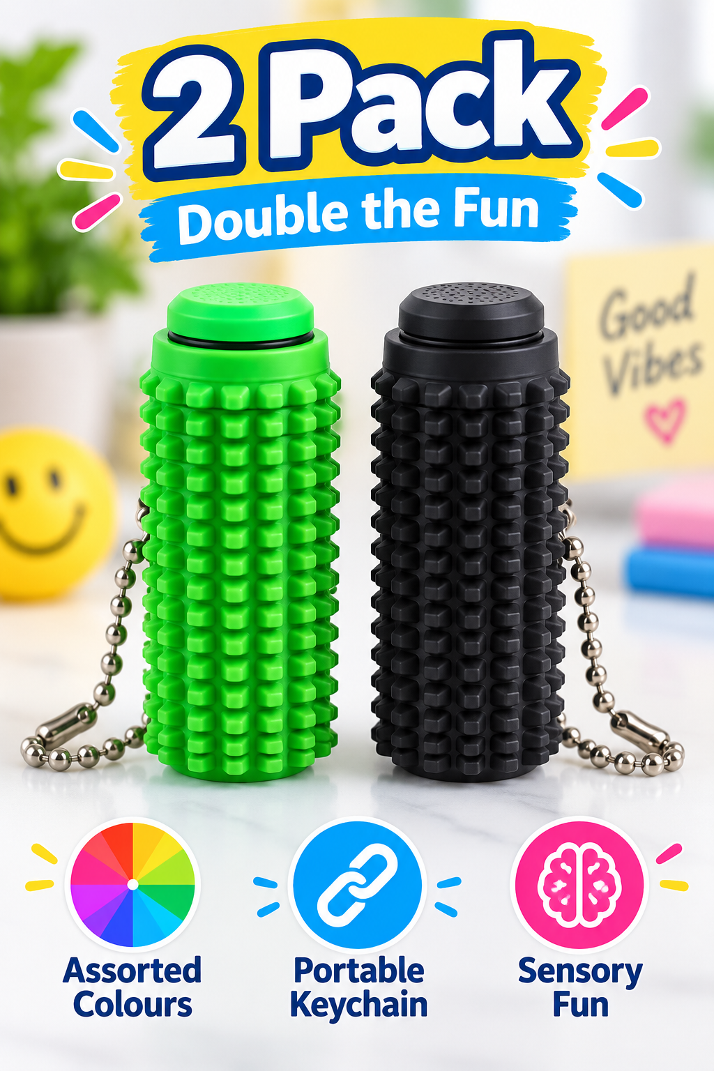 TactiRoll™ Sensory Fidget Keychain