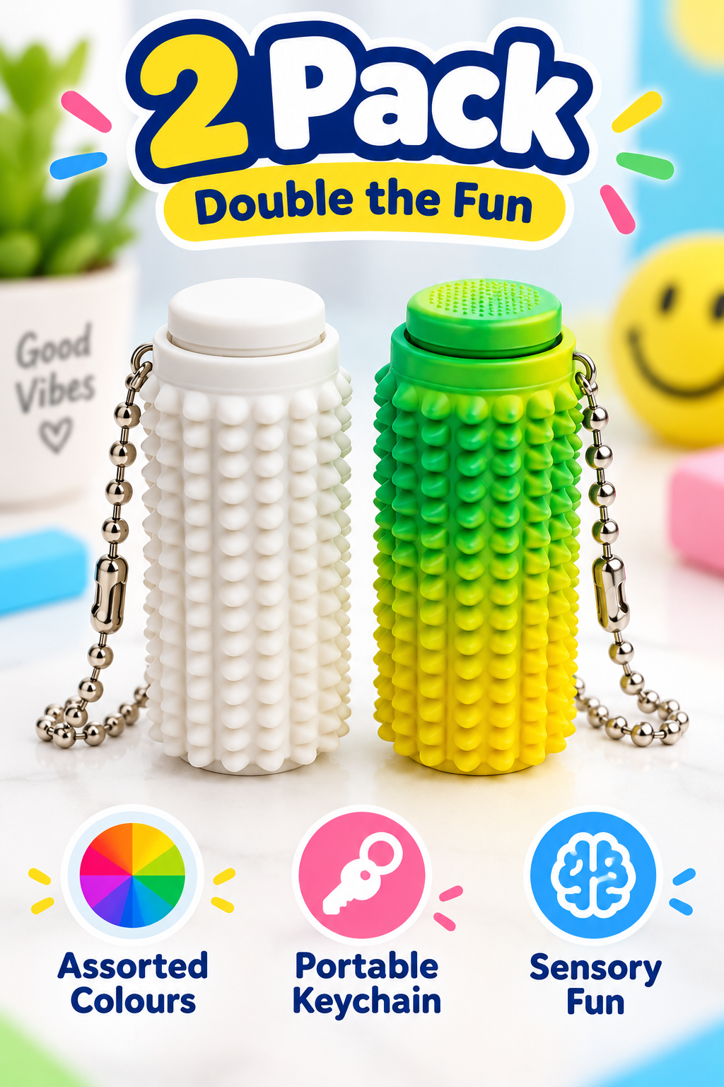 TactiRoll™ Sensory Fidget Keychain