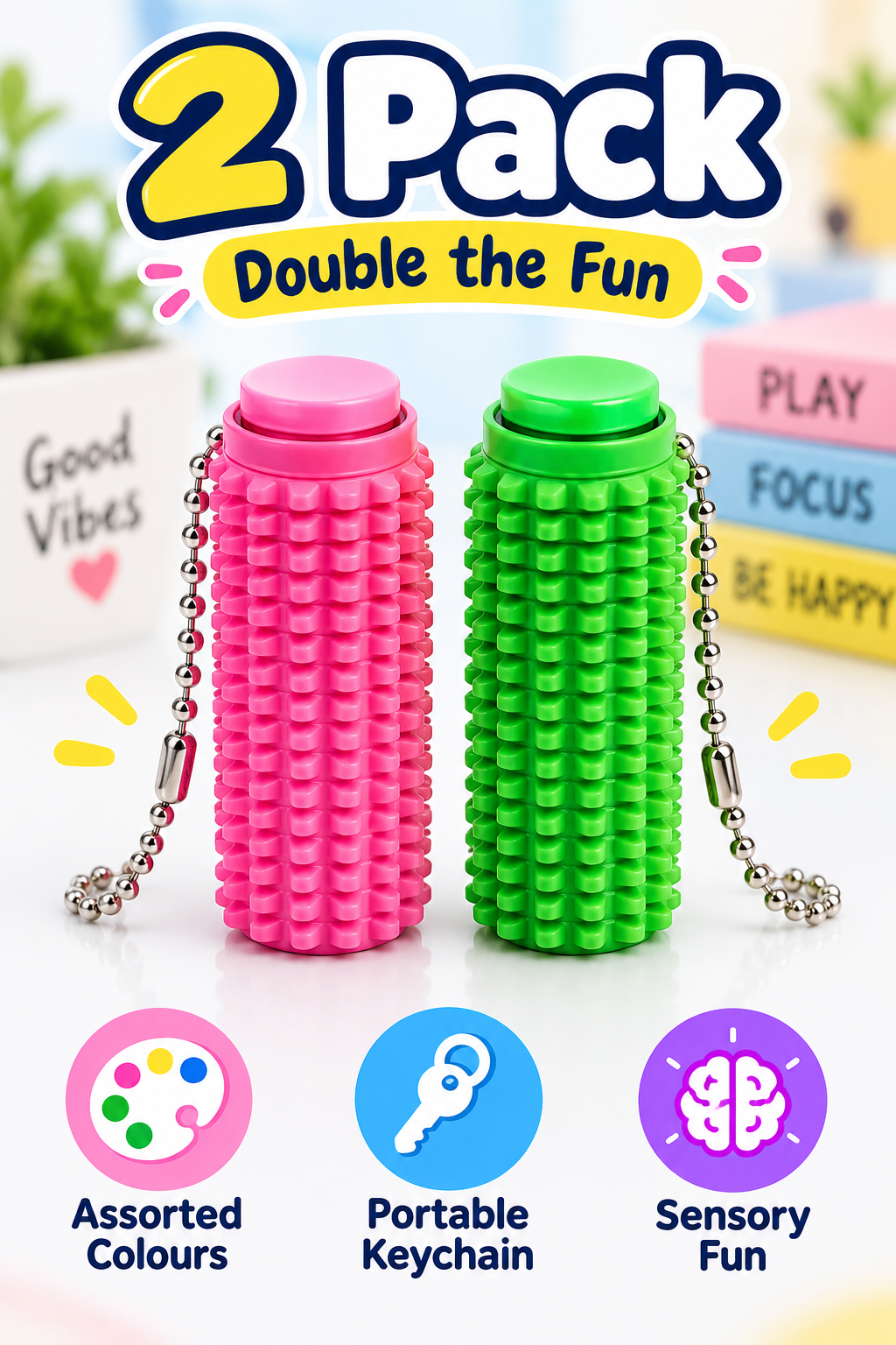 TactiRoll™ Sensory Fidget Keychain
