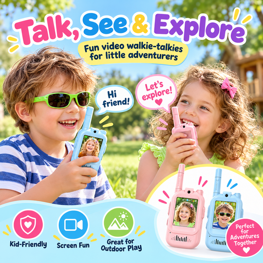 VisiTalk™ Kids Video Walkie Talkies 📹🎙️