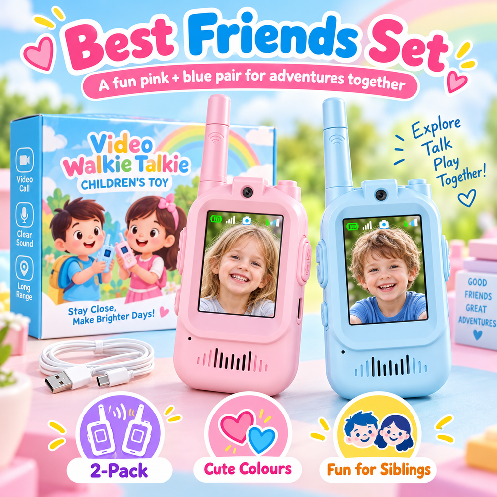 VisiTalk™ Kids Video Walkie Talkies 📹🎙️