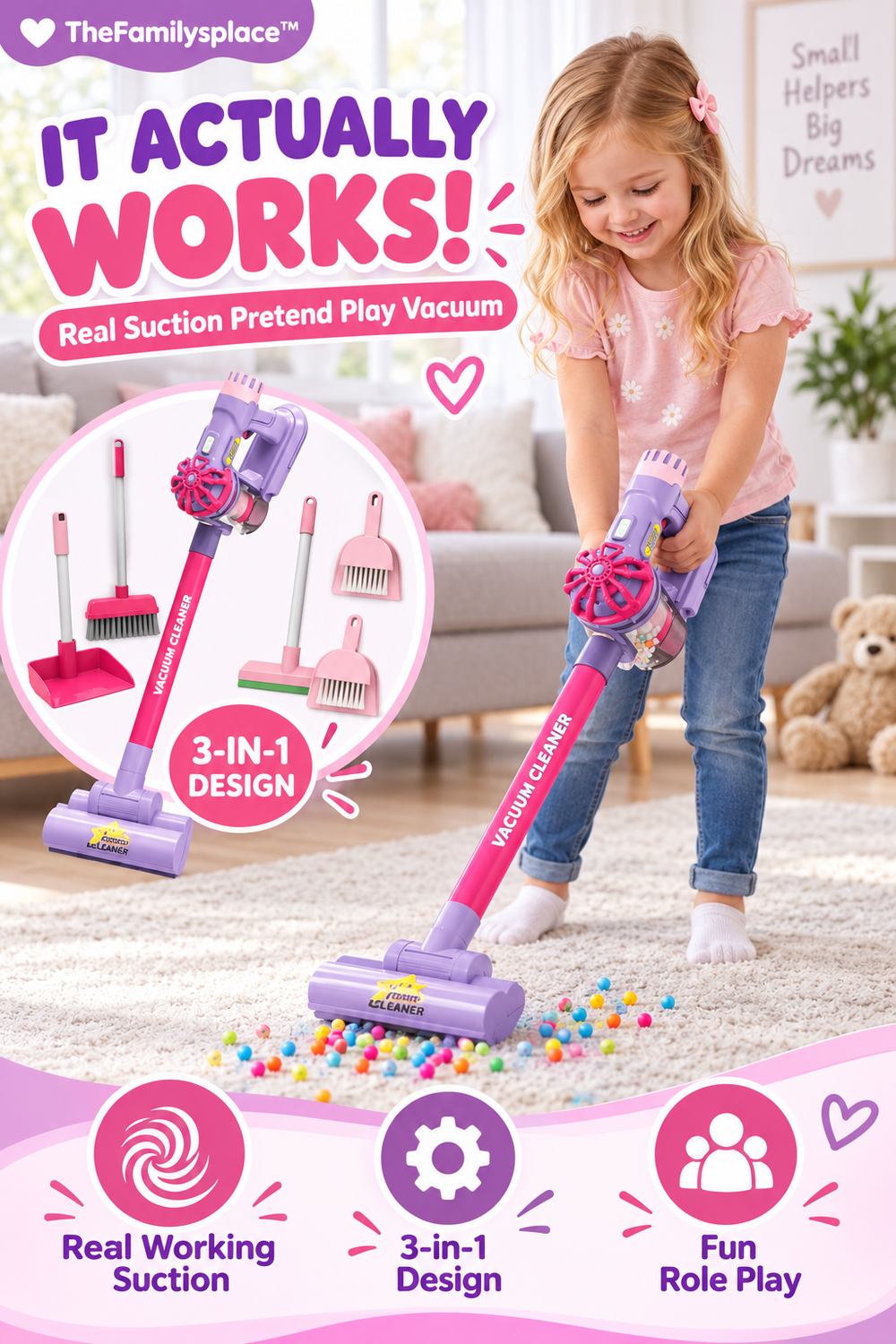 CleanBuddy™ 3-in-1 Kids Vacuum Cleaner Set 🧹✨