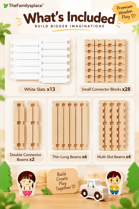 BuildDynasty™ Wooden Architecture Building Set
