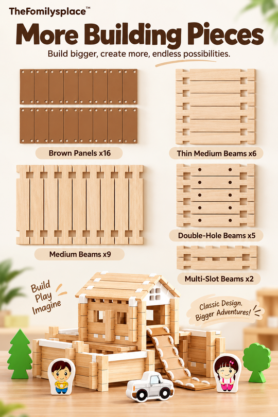 BuildDynasty™ Wooden Architecture Building Set