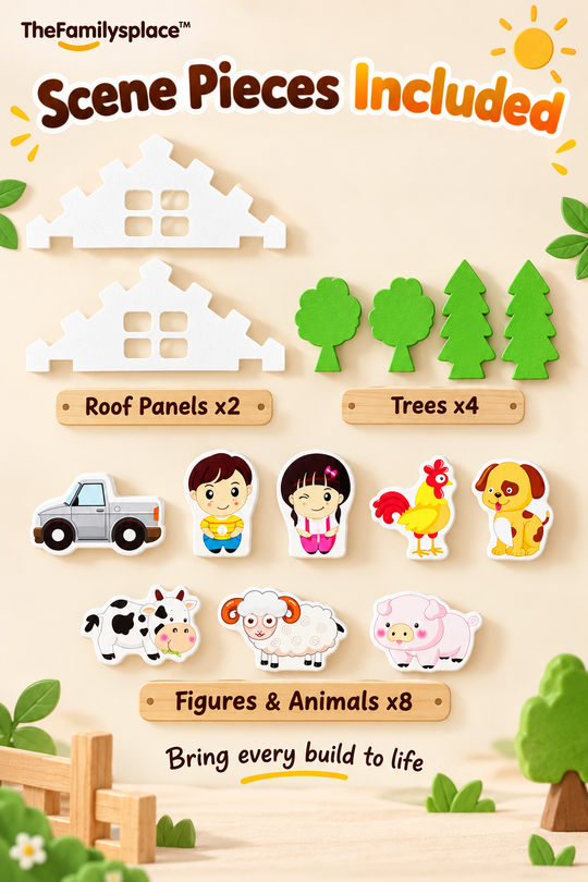BuildDynasty™ Wooden Architecture Building Set