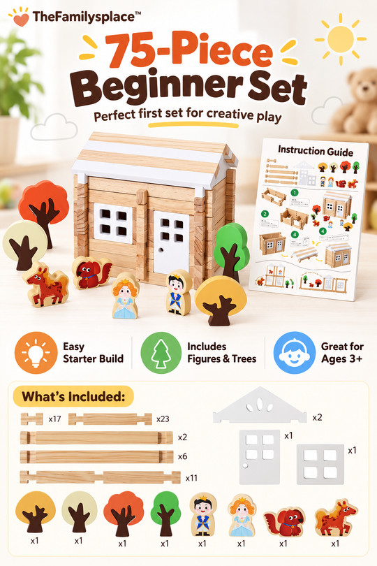 BuildDynasty™ Wooden Architecture Building Set
