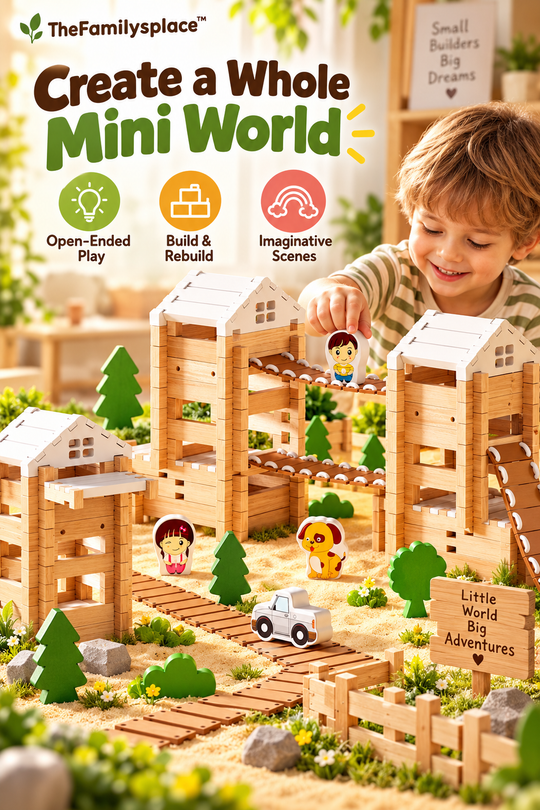 BuildDynasty™ Wooden Architecture Building Set