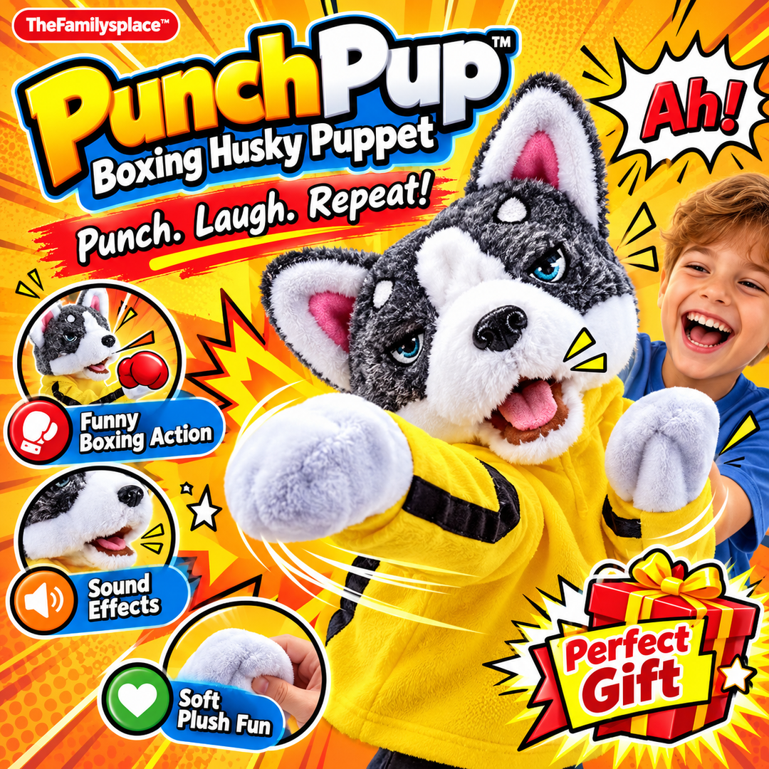 🐶 PunchPup™ Kung Fu Boxing Husky Puppet 🥊