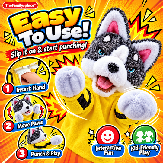 🐶 PunchPup™ Kung Fu Boxing Husky Puppet 🥊