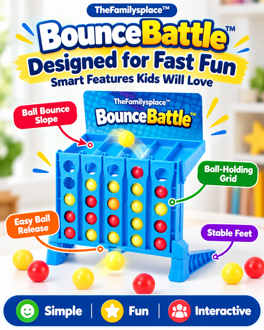 🏀 BounceBattle™ Bouncing Ball Board Game