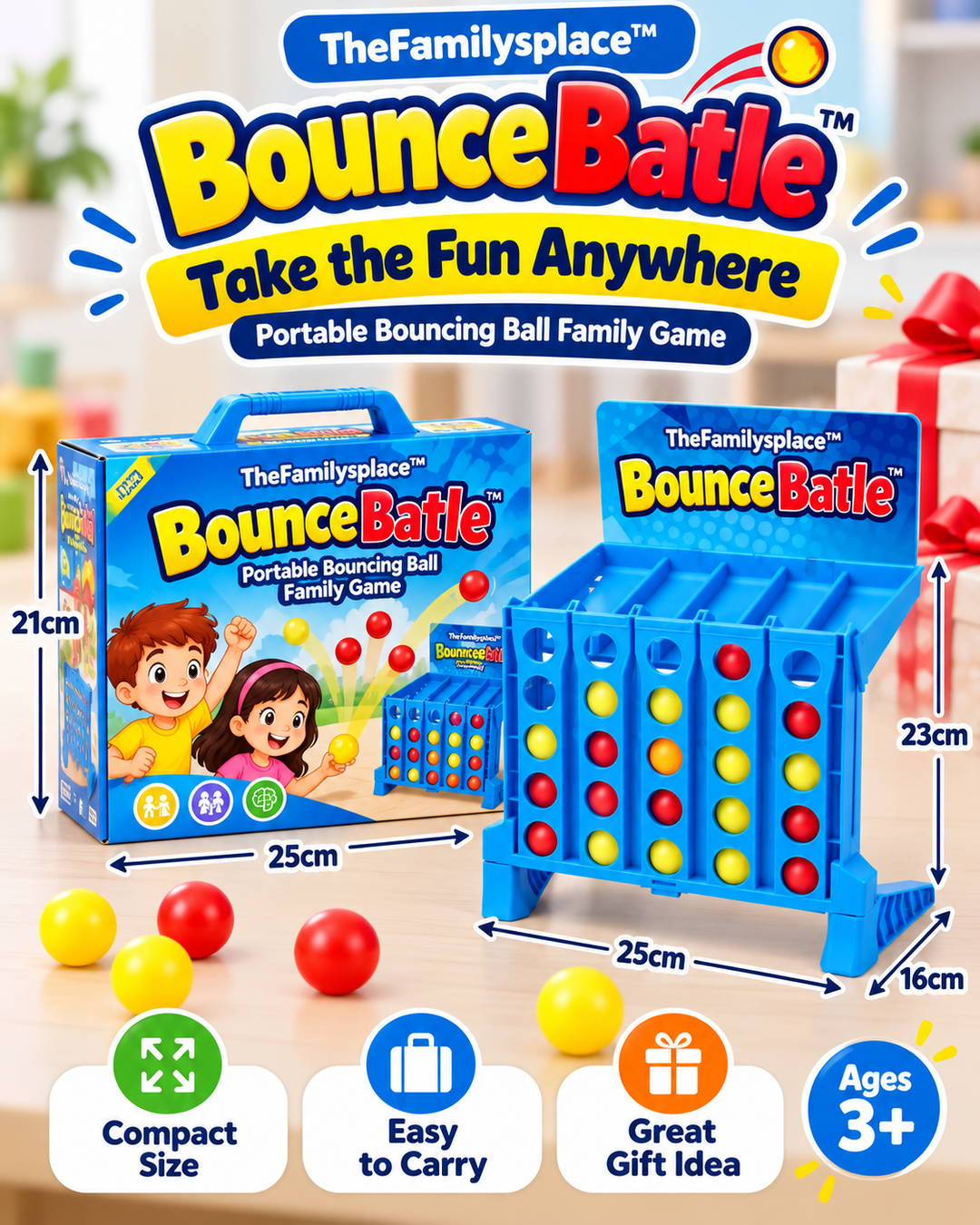 🏀 BounceBattle™ Bouncing Ball Board Game