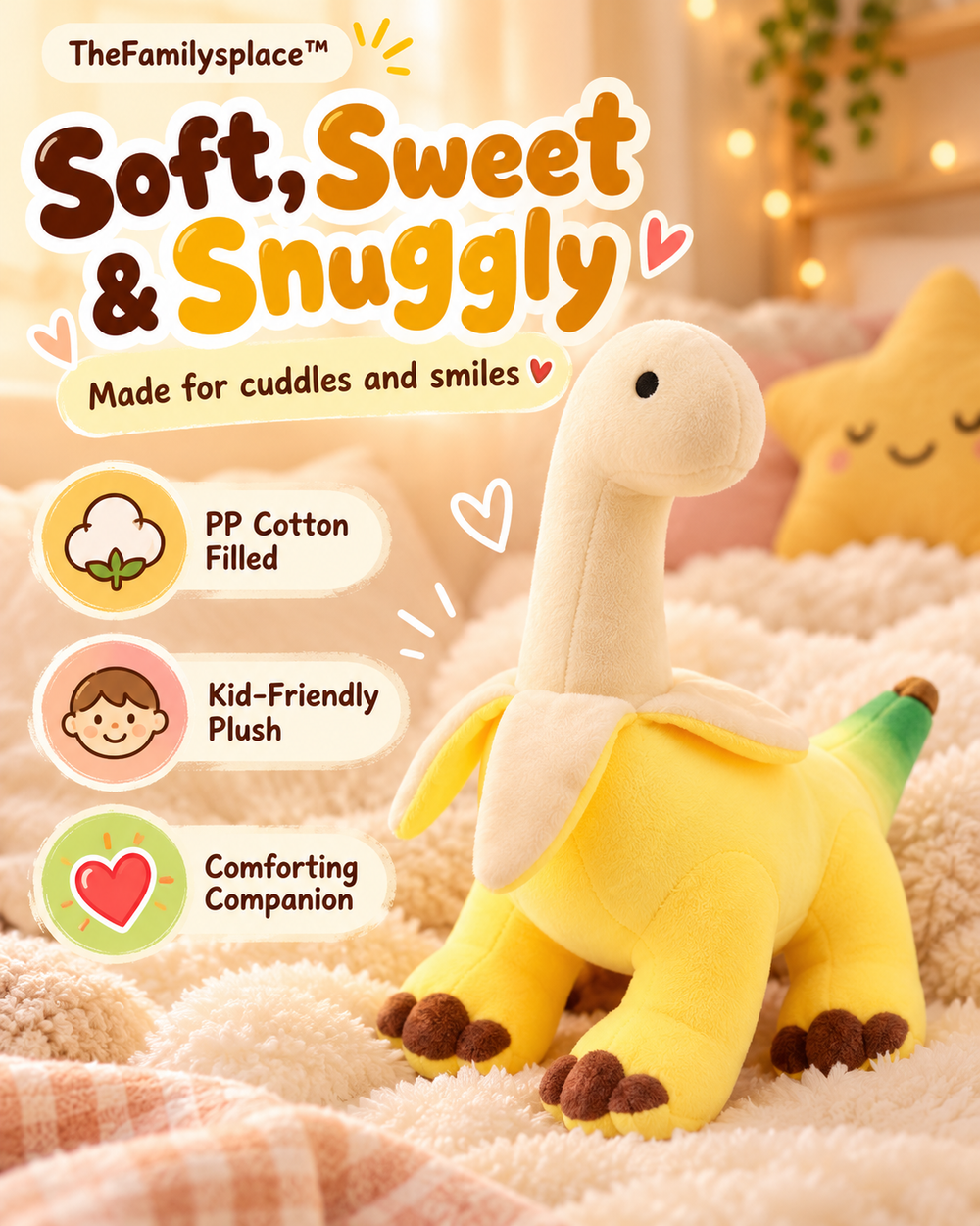 🍌 BananSaurus™ Banana Dinosaur Plush Toy 🦕