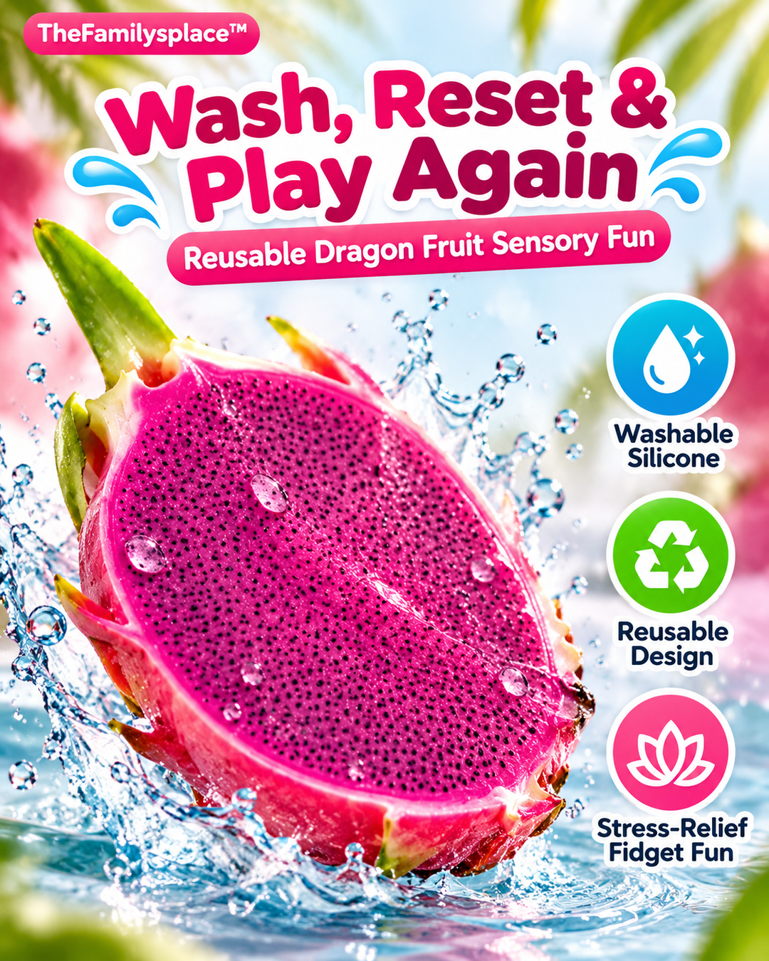 🐉 DragonPop™ Dragon Fruit Sensory Fidget Toy