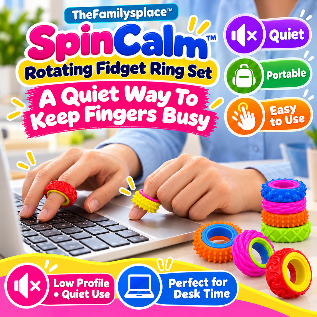 🌀 SpinCalm™ Rotating Sensory Fidget Ring
