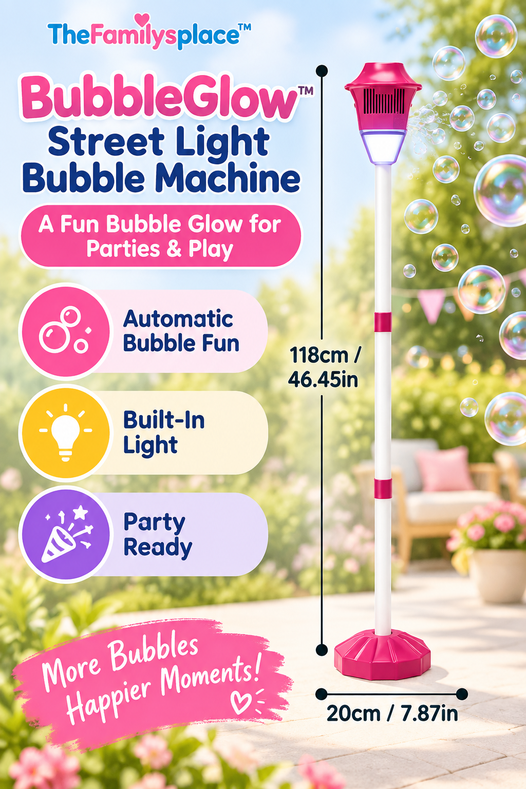 BubbleGlow™ Street Light Bubble Machine 🌟🫧