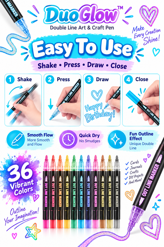 DuoGlow™ Double Line Art and Craft Pen
