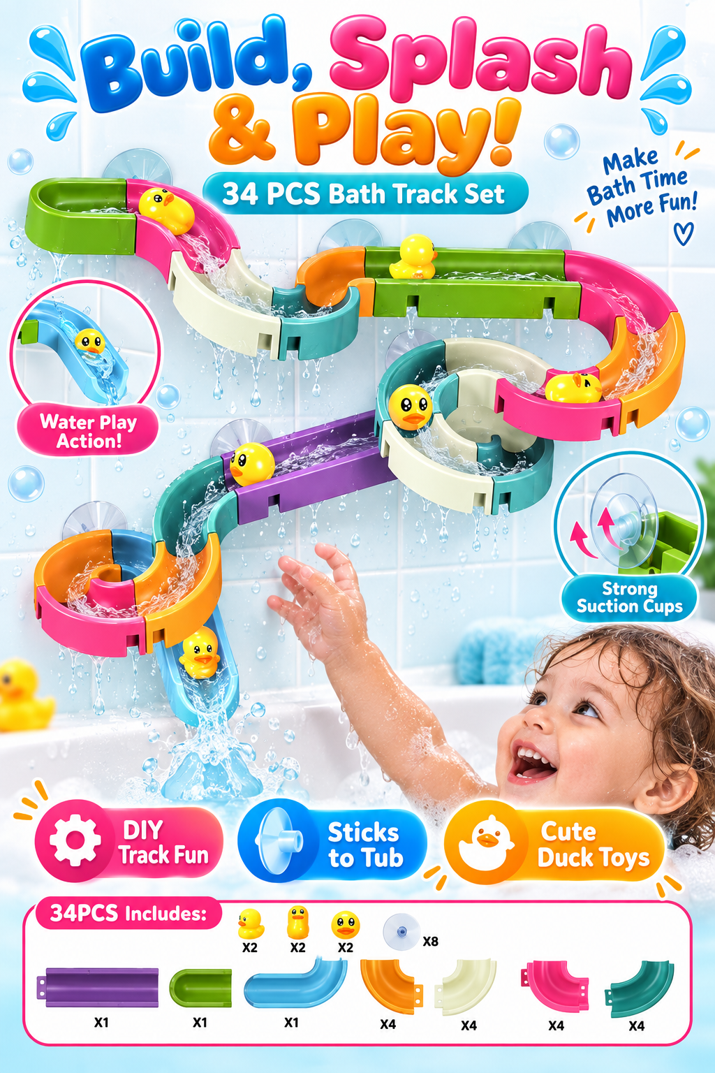 AquaTrack™ – Build, Splash & Play! 🛁💦