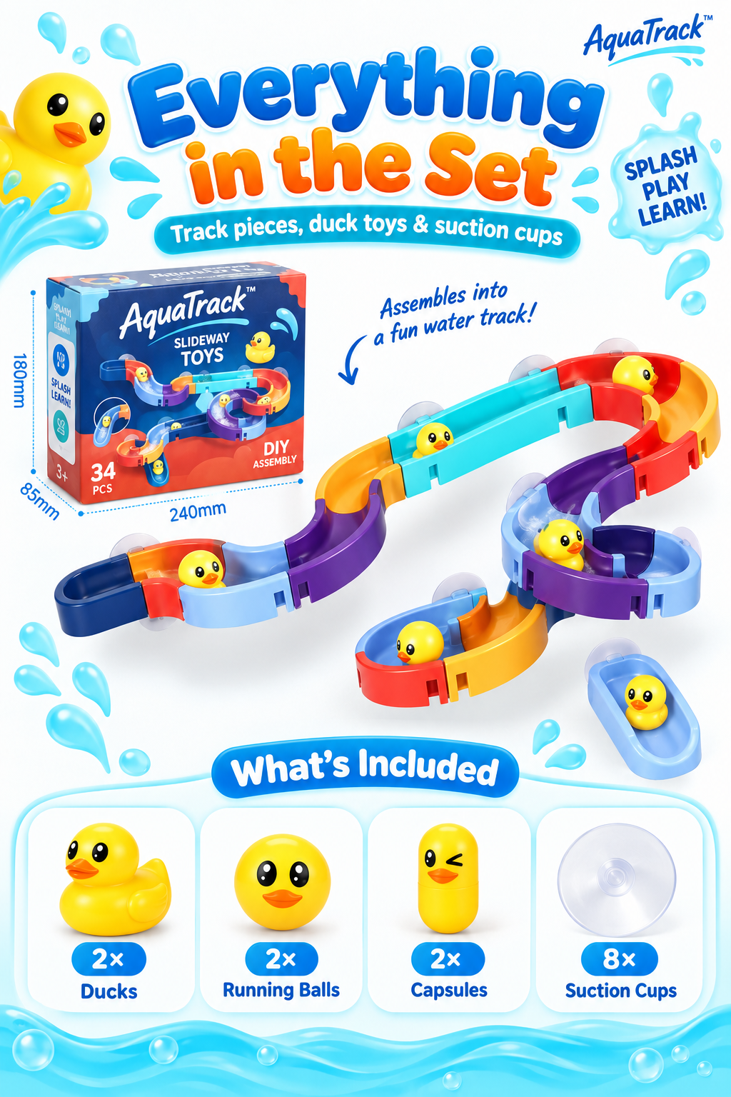 AquaTrack™ – Build, Splash & Play! 🛁💦