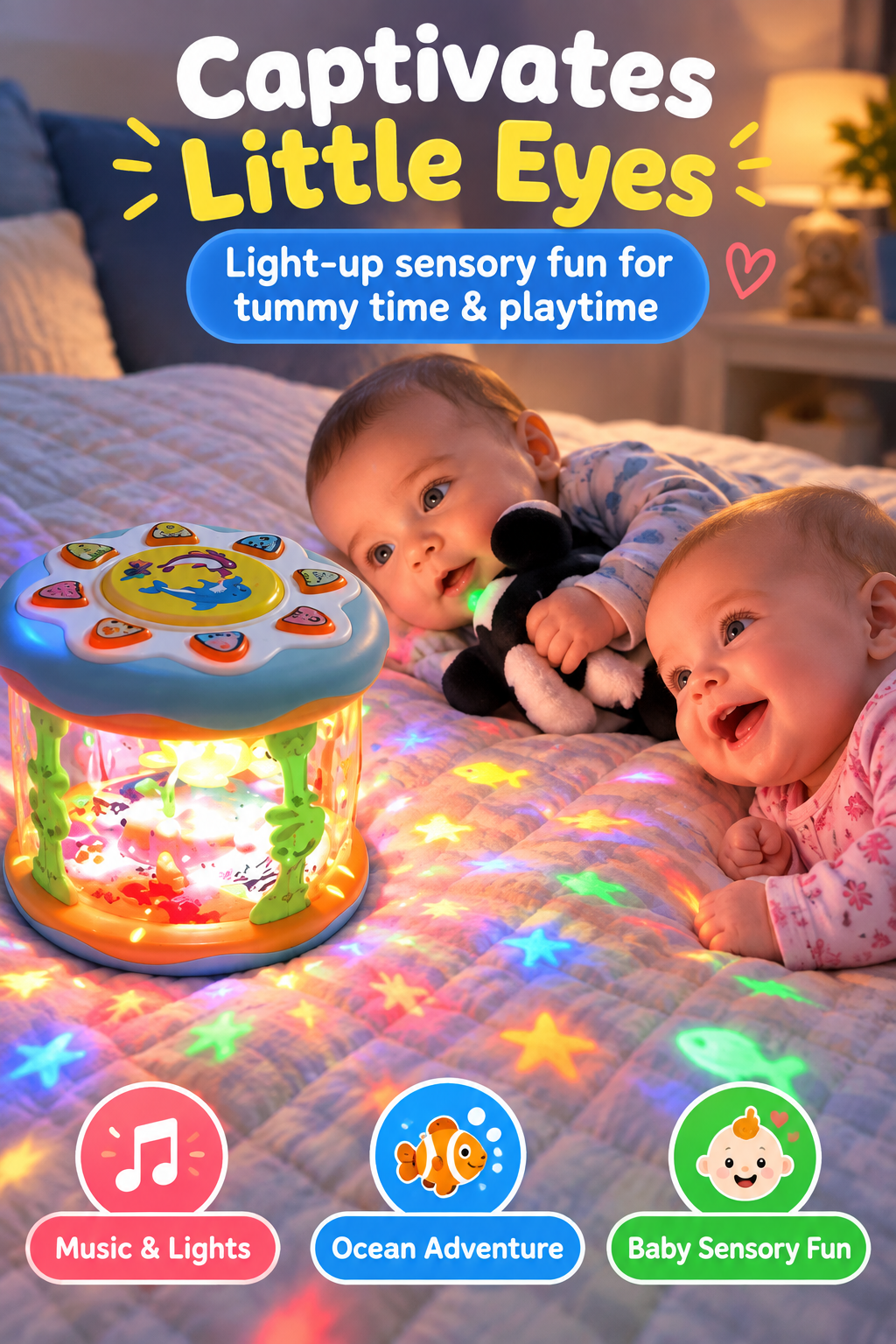 OceanGlow™ Tummy Time Projector