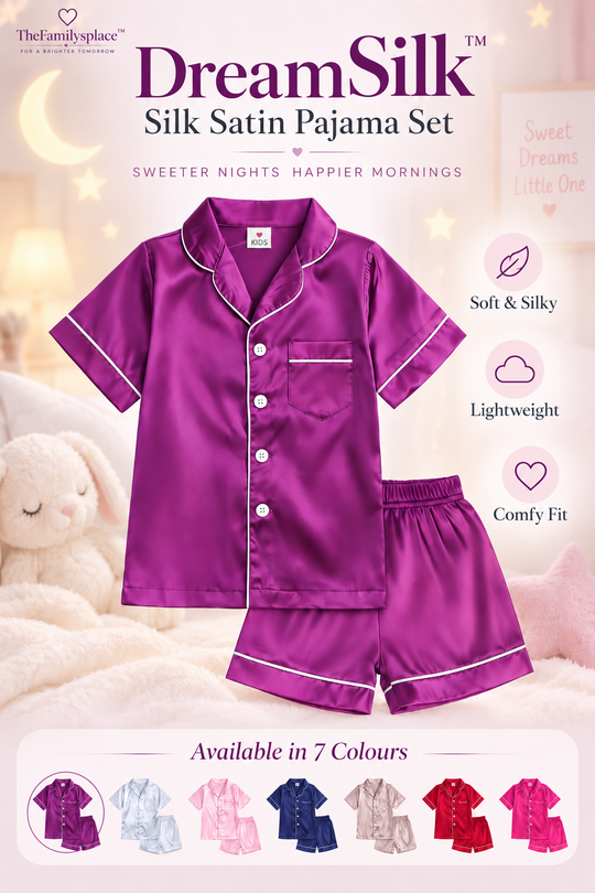 DreamSilk™ Silk Satin Pajama Set – Soft, Smooth & Made for Dreamy Nights ✨🌙