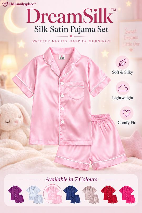DreamSilk™ Silk Satin Pajama Set – Soft, Smooth & Made for Dreamy Nights ✨🌙