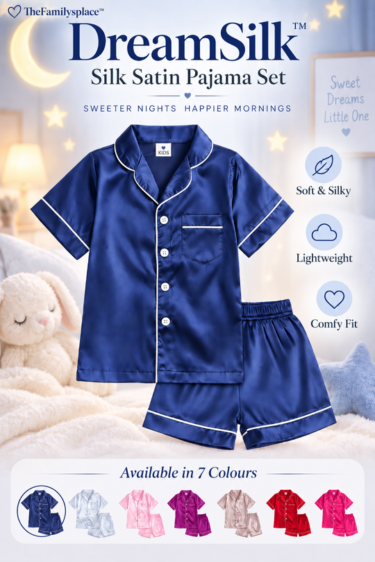 DreamSilk™ Silk Satin Pajama Set – Soft, Smooth & Made for Dreamy Nights ✨🌙