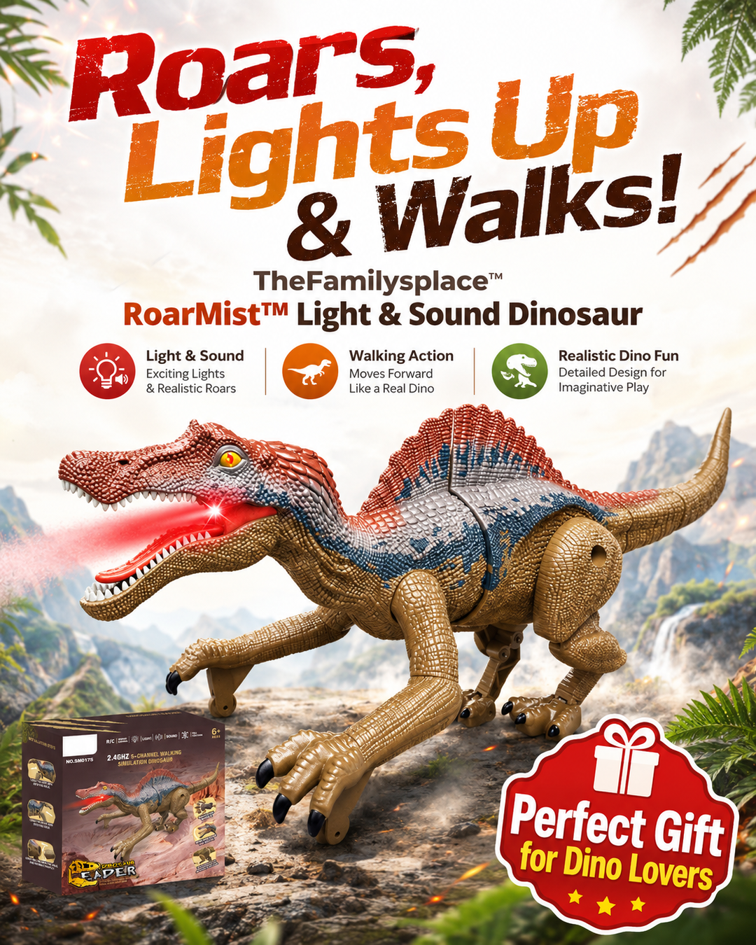 RoarMist™ Light & Sound Dinosaur