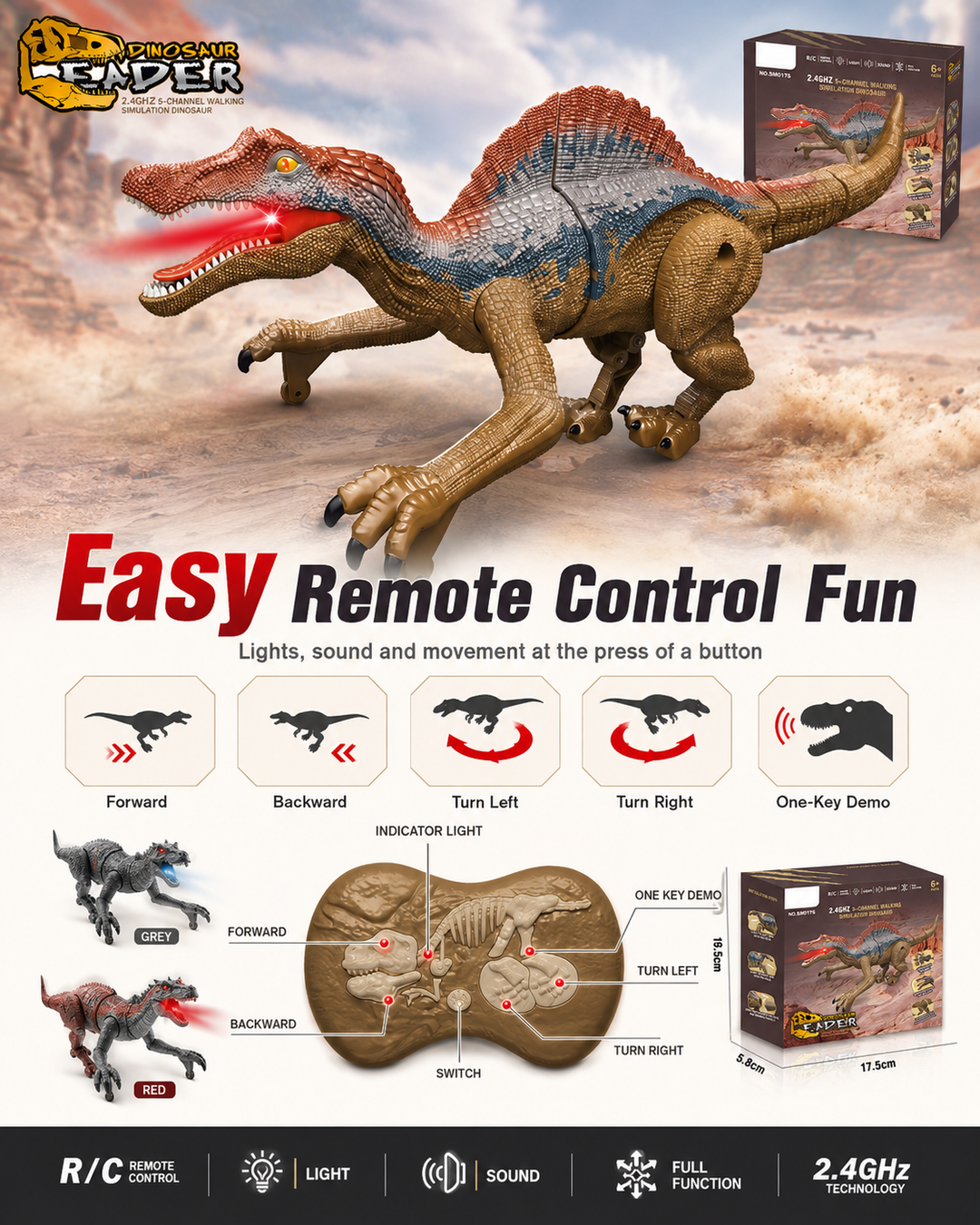 RoarMist™ Light & Sound Dinosaur