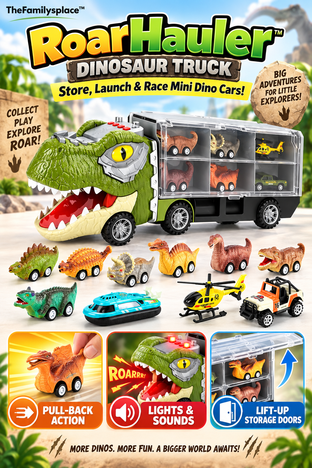 RoarHauler™ Dinosaur Truck